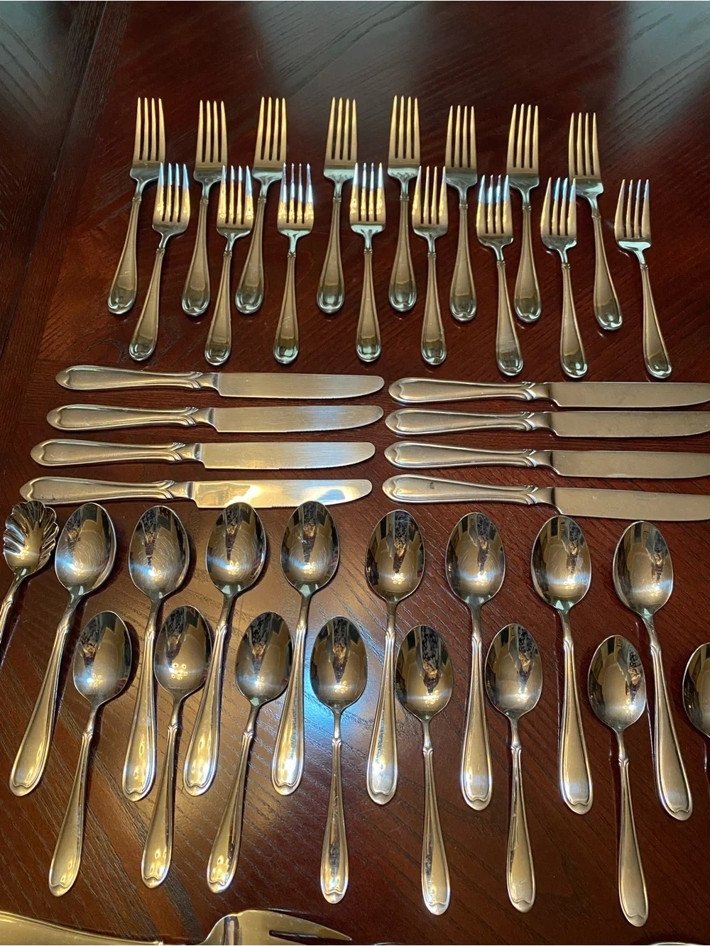 Wallace 18/10 Stainless Steel Flatware 8 piece  Set 45 pieces